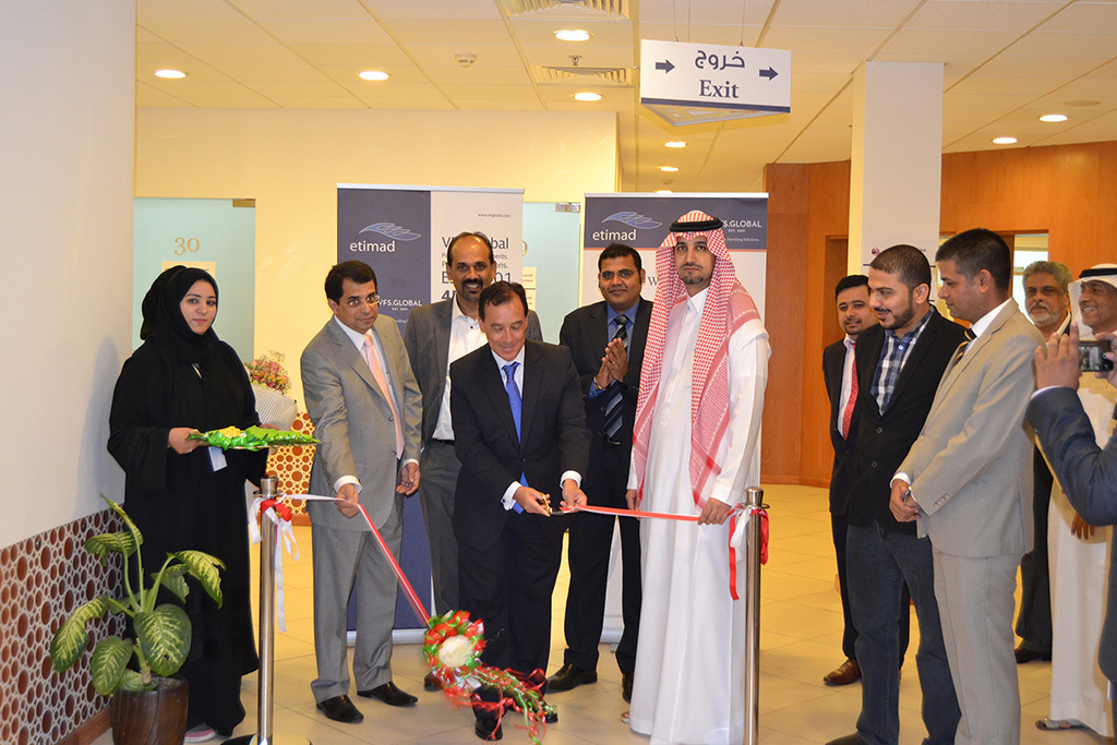 From left to right Mr. Ajit Alexander – Chief Operating Officer (Middle East & Africa); Mr. Mohan Mathew- Chief Operating officer (Al Etimad); H. E Manuel Carvalho – Ambassador of Portugal to the Kingdom of Saudi Arabia; Hariprasad Viswanathan- General Manager Operations VFS; HRH Prince Faisal Abdullah Al-Faisal, President of Al-Etimad Modern Business Solutions Company