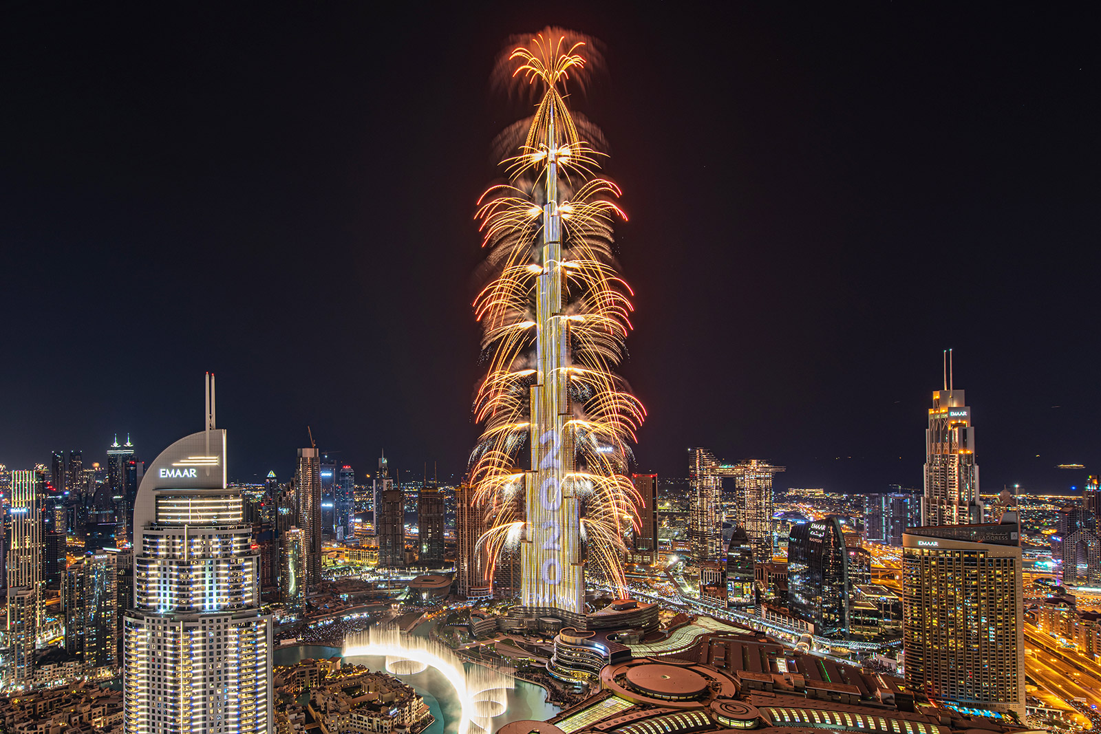Burj Khalifa New Year's Eve Fireworks